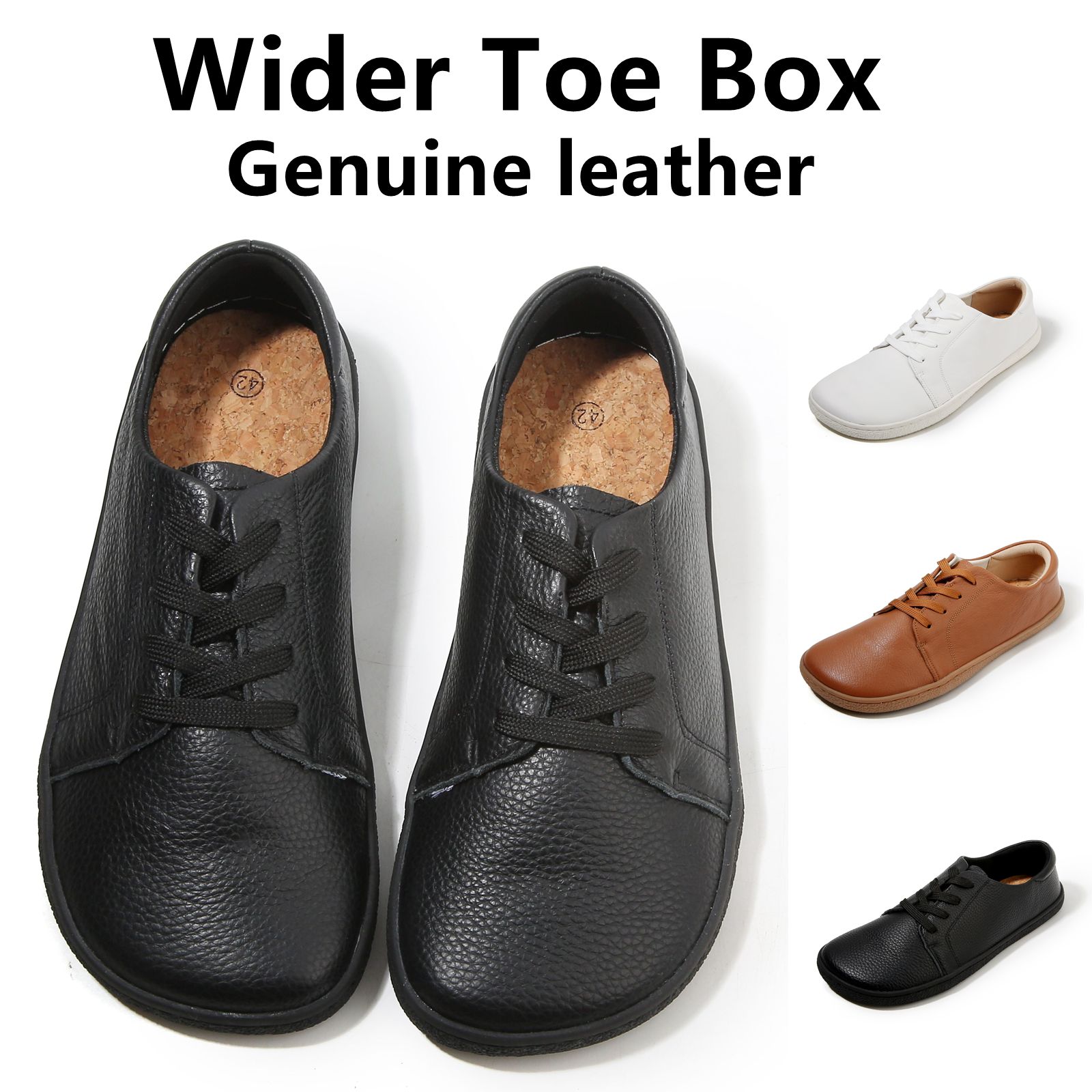 Sneaker Box - TONGLEPAO ฤดูใบไม้ผลิฤดูใบไม้ร่วงเท้าเปล่ารองเท้าผ้าใบผู้หญิงหนังแท้พร้อม Zero Drop แบนนุ่มแต่เพียงผู้เดียวที่กว้างขึ้นกล่องแสง