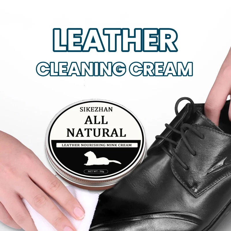 Leather Shoe Polish - SIKEZHAN หนังโซฟาทําความสะอาดภาษาโปลิชคํา Mink Oil ครีมหรูหรากระเป๋า Care